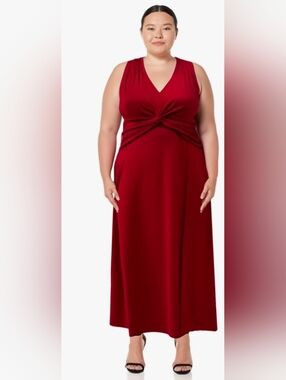 Wedding Guest Dress V Neck Formal Dresses for Women Sleeveless Evening XEB 2XL